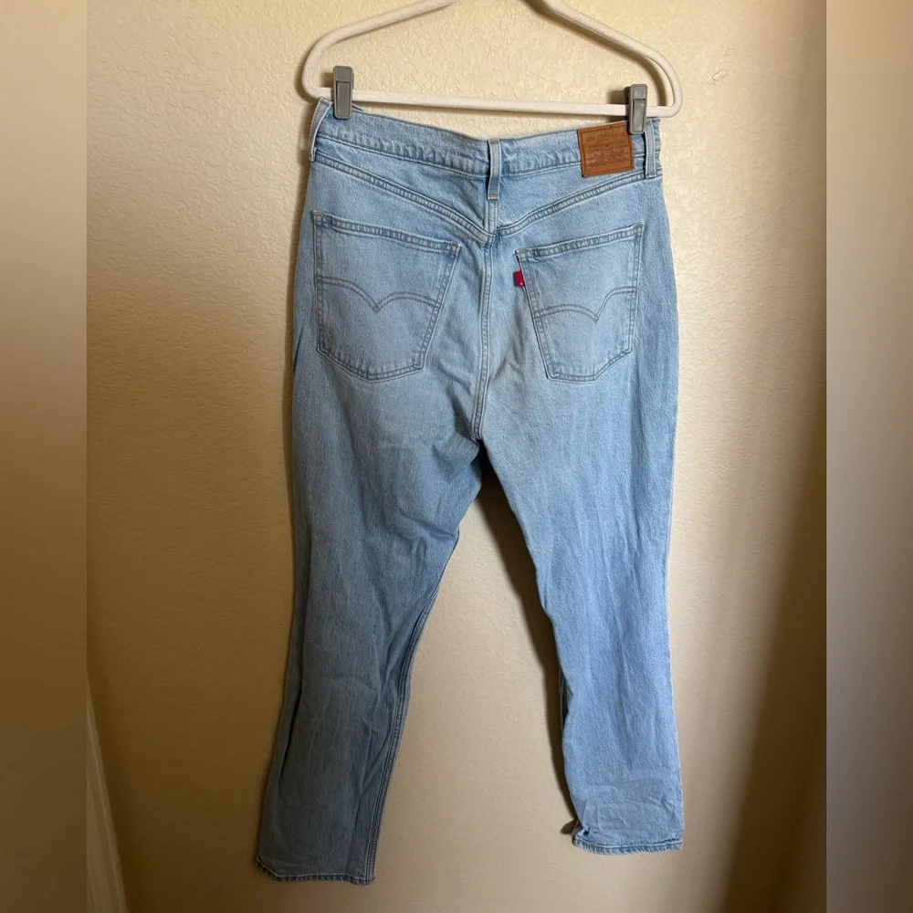 Levi's 70s high slim straight light‎ jeans size 32 light wash - Picture 6 of 9